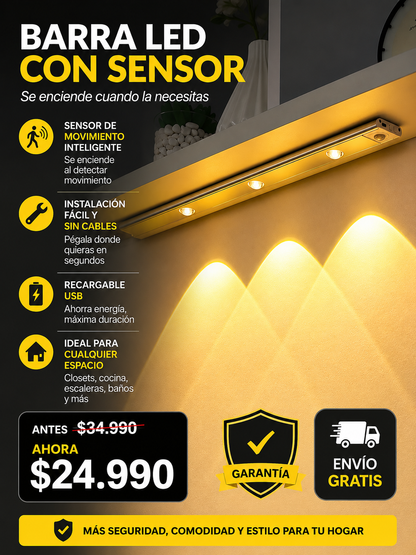 Barra Led Modern con sensor